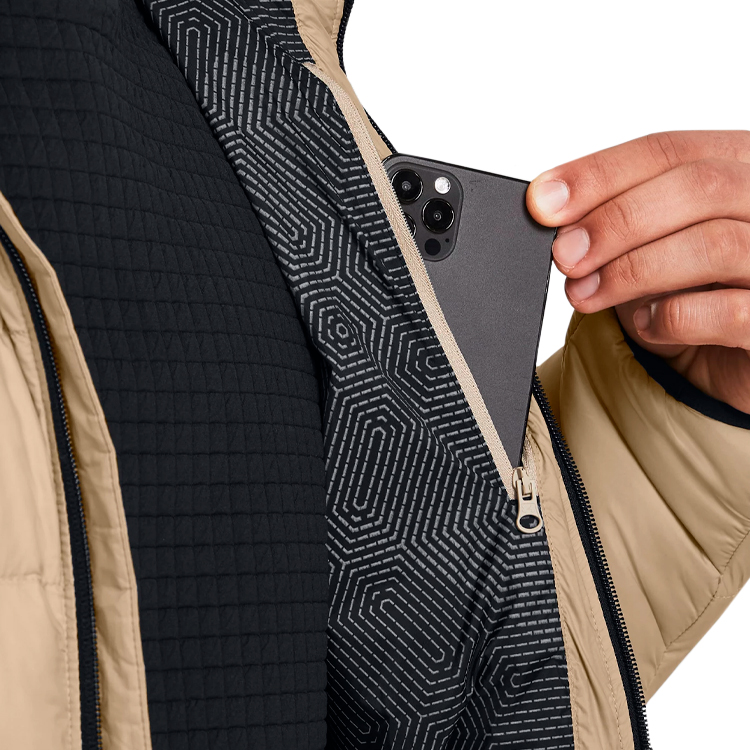 Geacă pt Barbati Under Armour LEGEND DOWN HOODED JACKET L Bej photo 3