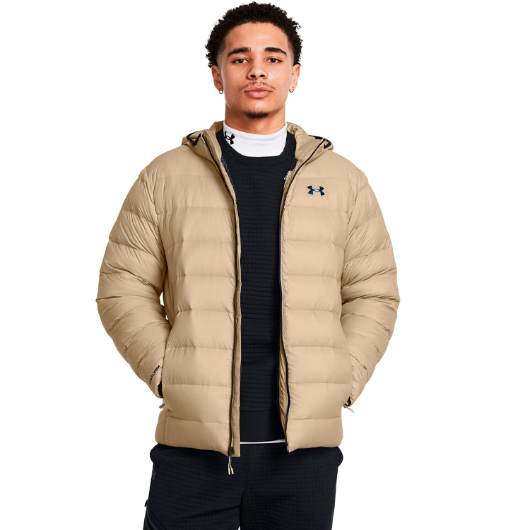Geacă pt Barbati Under Armour LEGEND DOWN HOODED JACKET L Bej photo 5