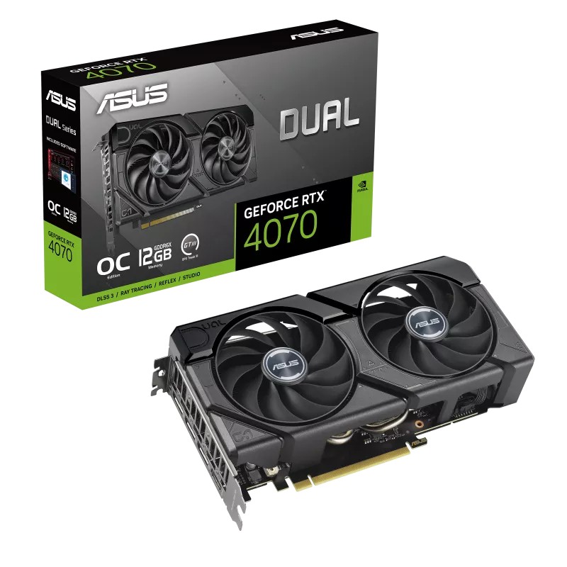 Placa video ASUS Dual GeForce RTX 4070 EVO OC Edition/ 12GB / GDDR6X / 192bit photo 1