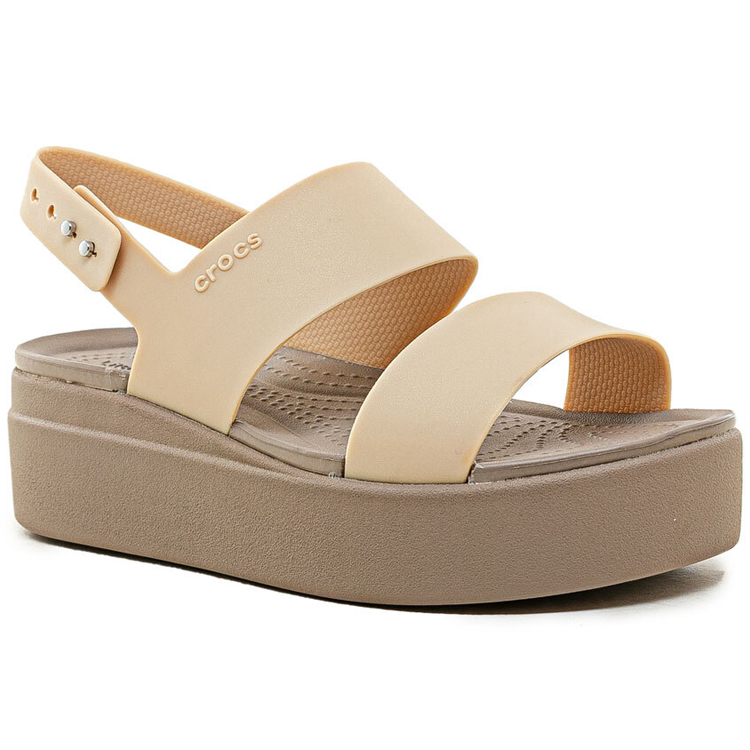 Sandale Crocs Brooklyn Metallic pt Femei / 36-37 / Bej photo 3