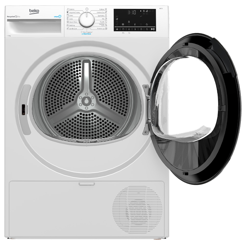 Masina de uscat rufe Beko B3T48239W / 8 kg / D / Alb photo 2