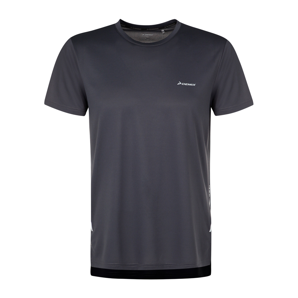 Tricou bărbătesc Demix Run Tee M 46 Gri-negru photo 1 Tricou bărbătesc Demix Run Tee M 46 Gri-negru photo 1