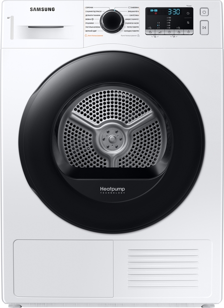 Masina de uscat rufe Samsung DV90TA040AE / 9 kg / A / Alb photo 1