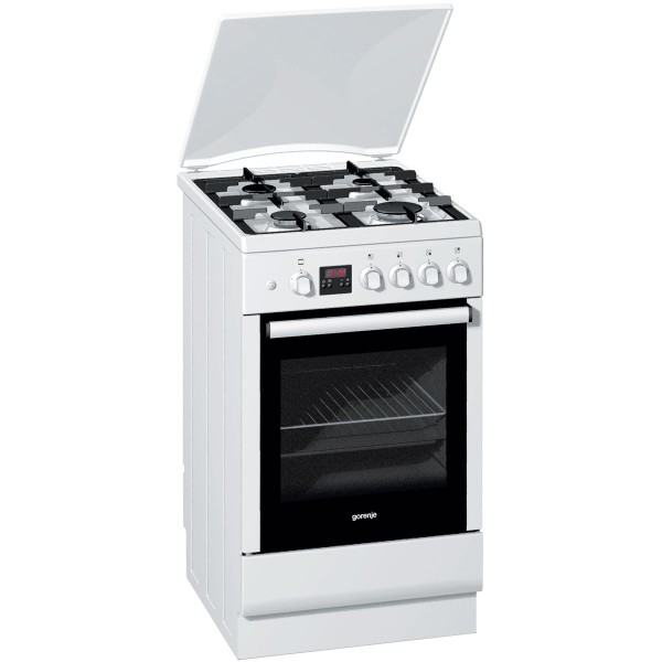 Газовая плита Gorenje GI52393AW / 4 конфорок / 50 см / Белый photo 1 Газовая плита Gorenje GI52393AW / 4 конфорок / 50 см / Белый photo 1