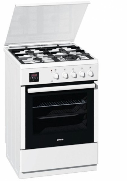 Газовая плита Gorenje G63393AW / 4 конфорок / 60 см / Белый photo 1 Газовая плита Gorenje G63393AW / 4 конфорок / 60 см / Белый photo 1