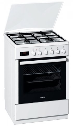 Газовая плита Gorenje K65320AW / 4 конфорок / 60 см / Белый photo 1