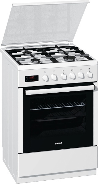 Газовая плита Gorenje K67420AW / 4 конфорок / 60 см / Белый photo 1 Газовая плита Gorenje K67420AW / 4 конфорок / 60 см / Белый photo 1