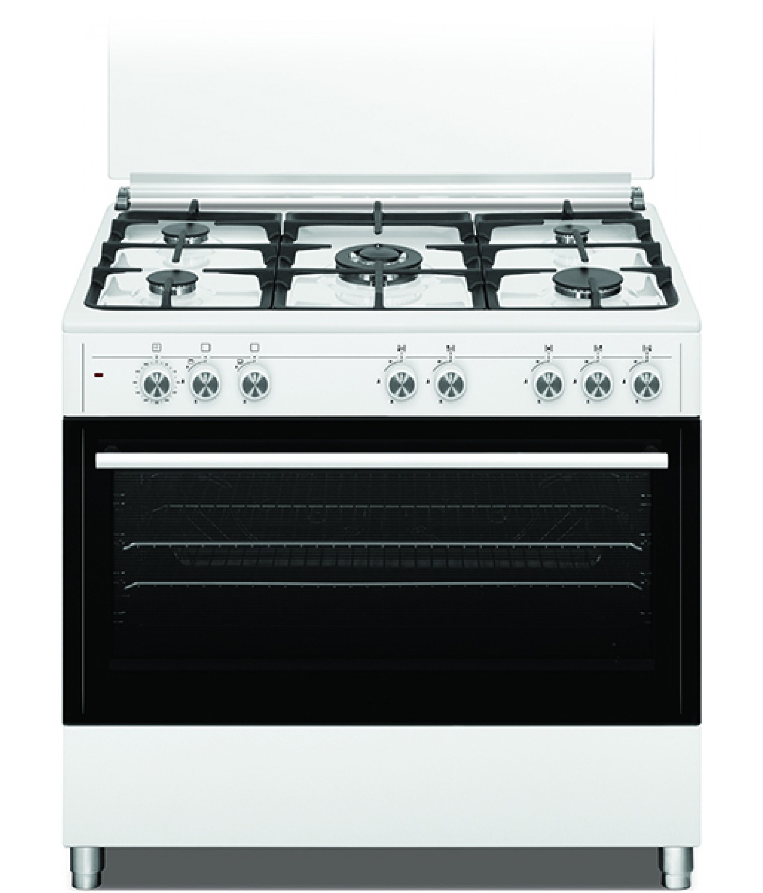 Газовая плита Eurolux 9504ZEWBB / 5 конфорок / 90 см / Белый photo 1