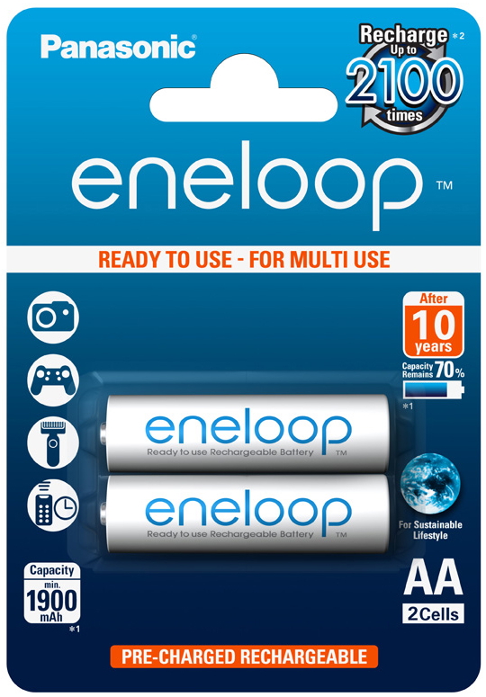 Acumulator Panasonic Eneloop BK-3MCCE/2BE photo 1