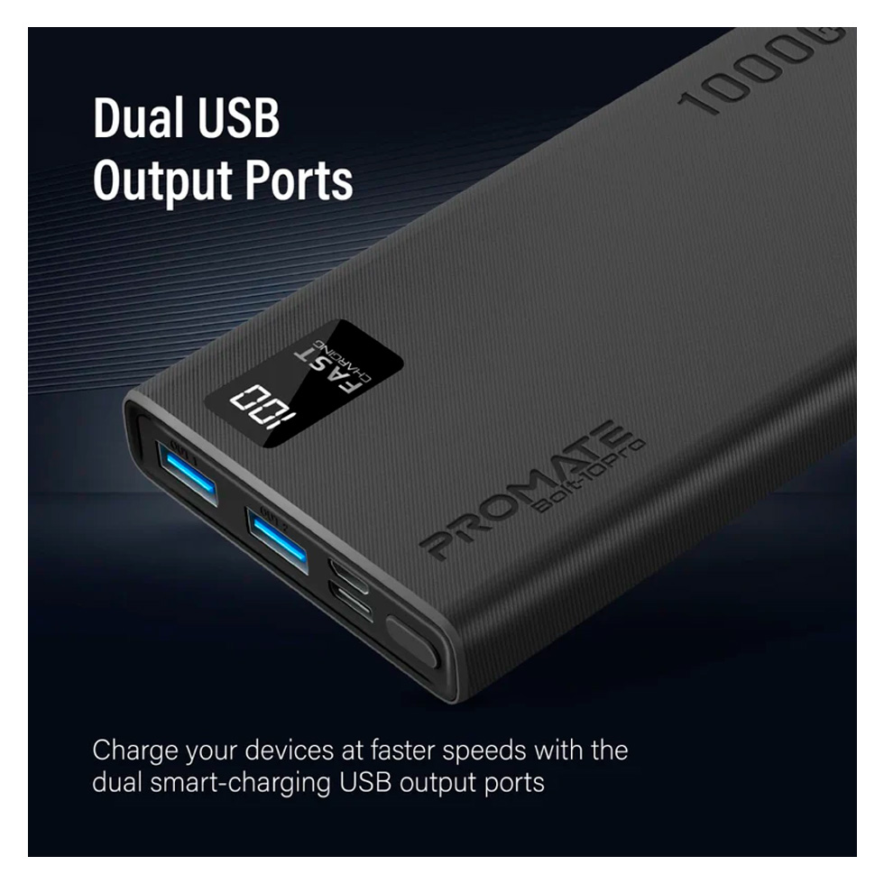 Acumulator extern Promate 10 BOLT-10 Pro Black photo 8