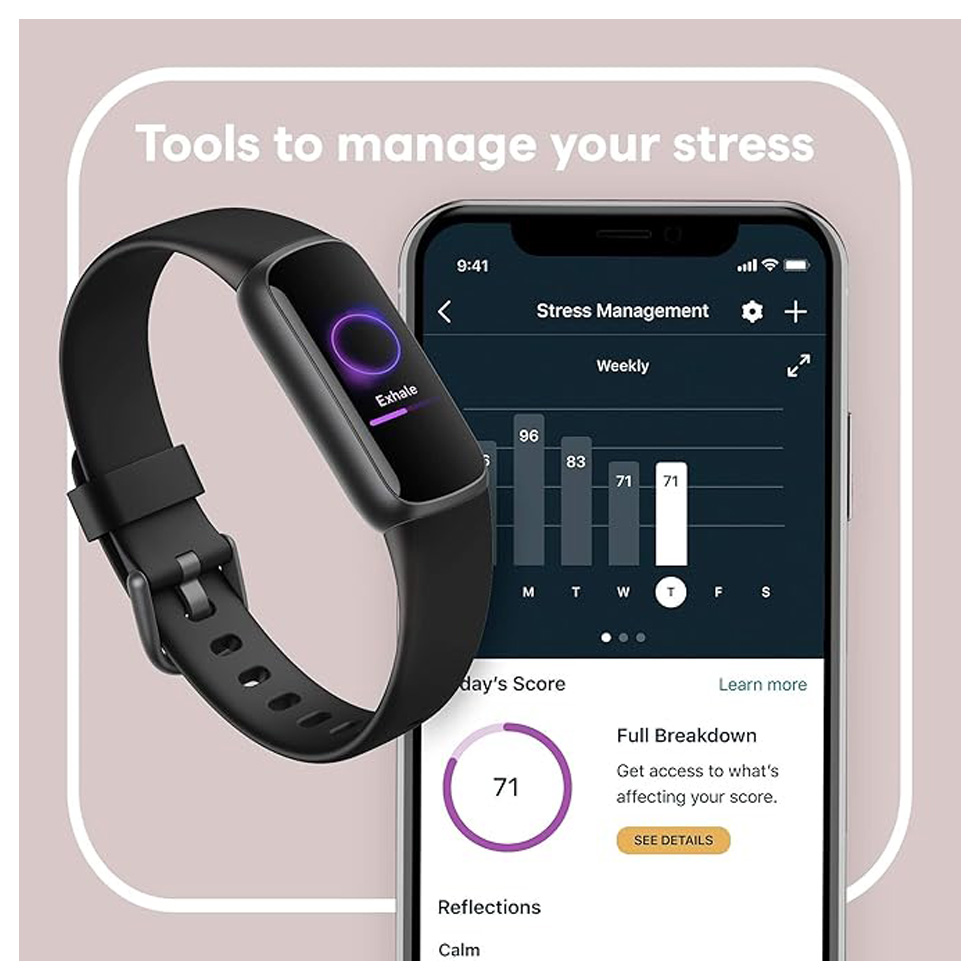 Фитнес-браслет Fitbit Luxe Черный / 0.96 дюйм  photo 4