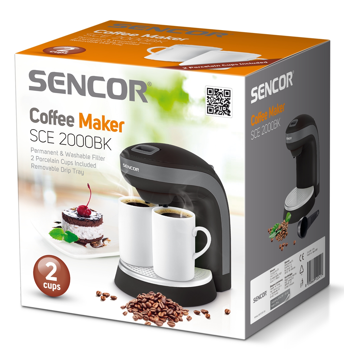 Кофеварка Sencor SCE2000BK photo 2