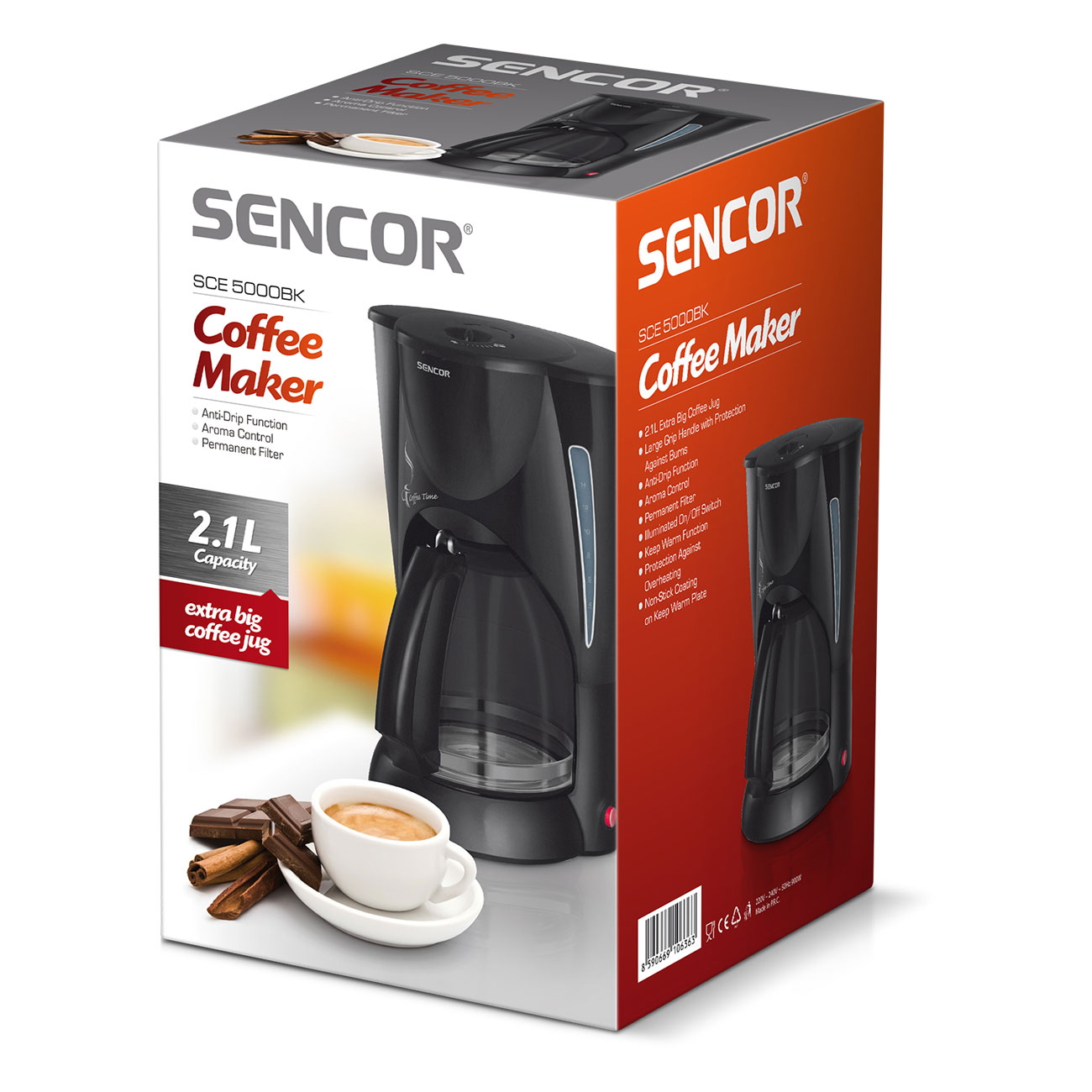 Кофеварка Sencor SCE5000BK photo 2