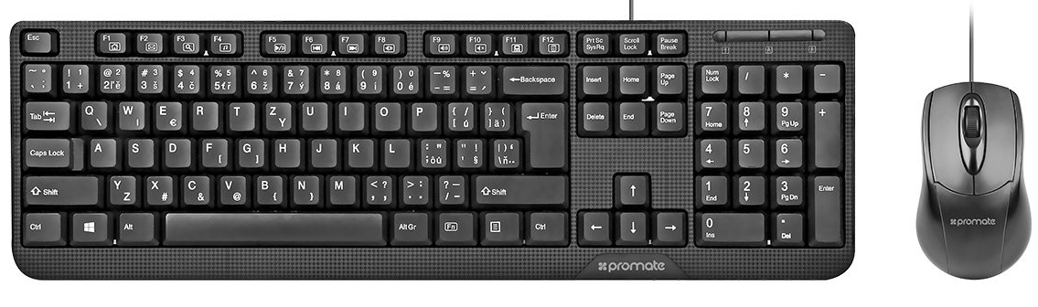 Tastatura + mouse fara fir Promate Combo-KM1 / Membrana photo 1 Tastatura + mouse fara fir Promate Combo-KM1 / Membrana photo 1
