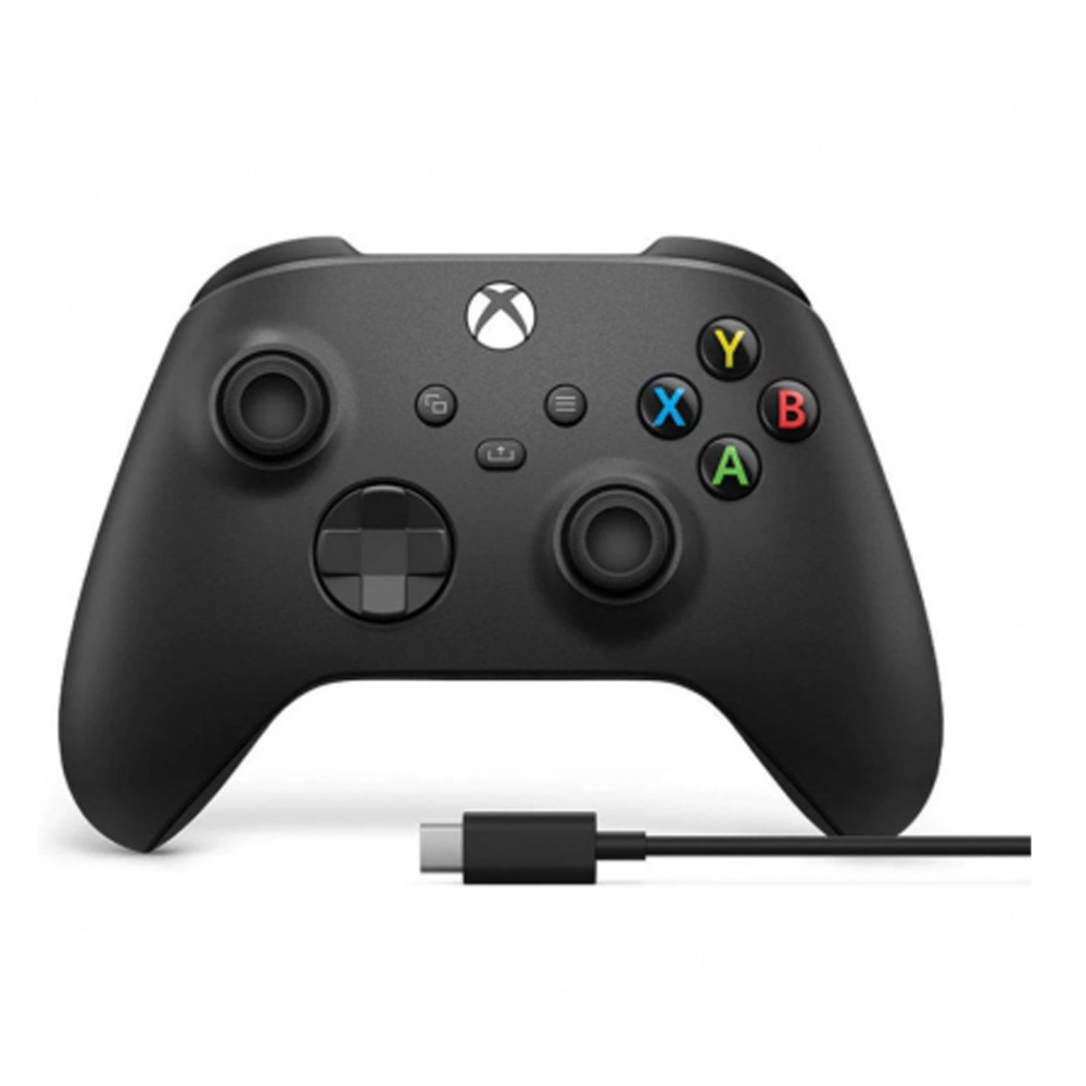Gamepad Microsoft Xbox Controller Wireless Black+Cable Win 10 photo 3