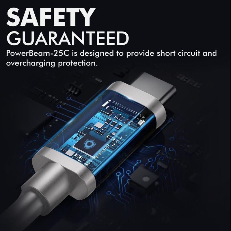 Cablu USB-A - USB Type-C Promate PowerBeam-25C White 0.25 /0.25m /Alba photo 4