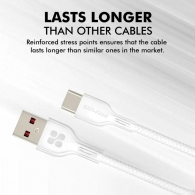 Cablu USB-A - USB Type-C Promate PowerBeam-25C White thumbnav 2
