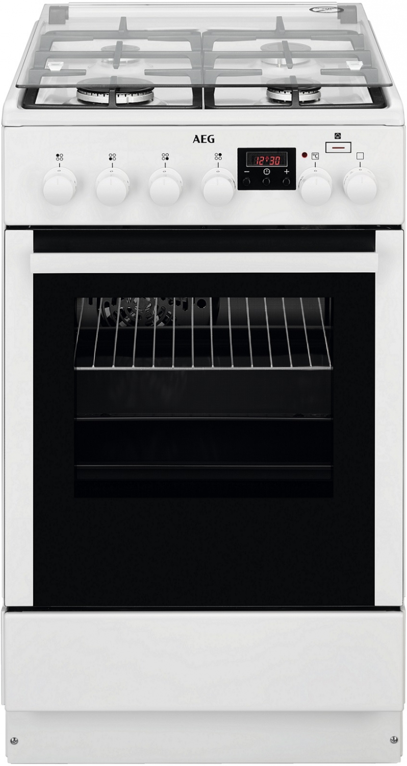 Газовая плита AEG CKB56471BW / 4 конфорок / 50 см / Белый photo 1