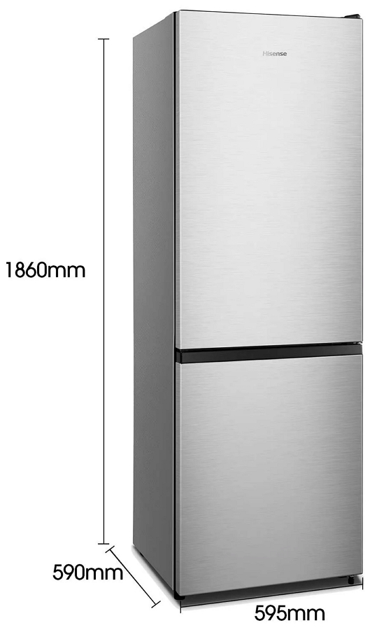 Frigider cu doua usi Hisense RB390N4AC2 / 304 l / 180 cm / E / Gri photo 2