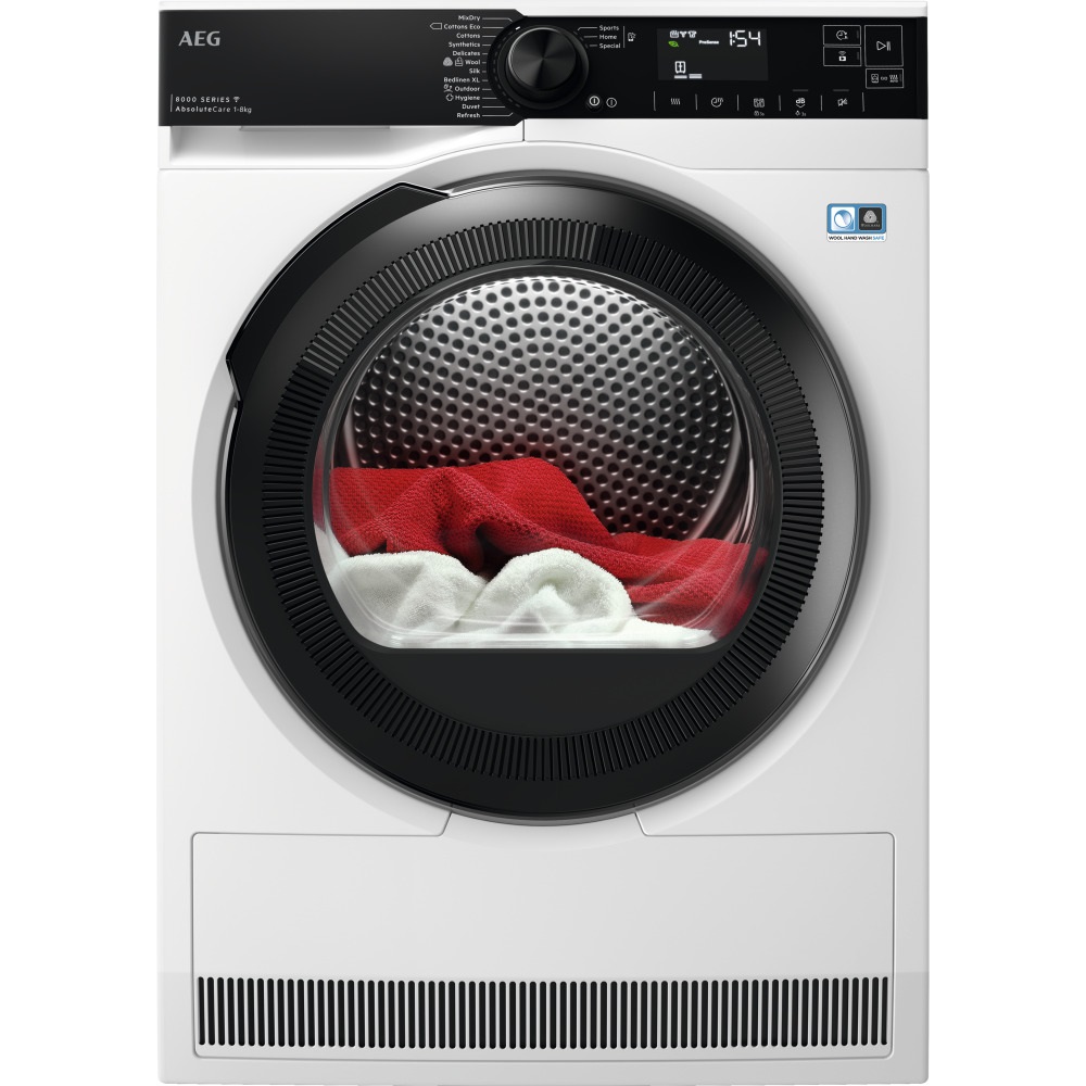 Mas. de uscat rufe cu pompa de caldura AEG TR838H4CE / 8 kg / A+++ / Alb photo 1