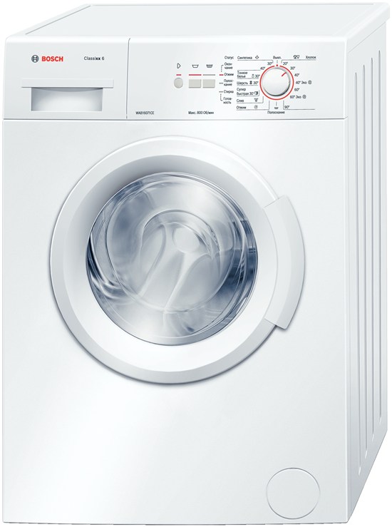 Стиральная машина Bosch WAB16071CE 5.5 кг / 800 об/мин / A+ / Белый photo 1 Стиральная машина Bosch WAB16071CE 5.5 кг / 800 об/мин / A+ / Белый photo 1