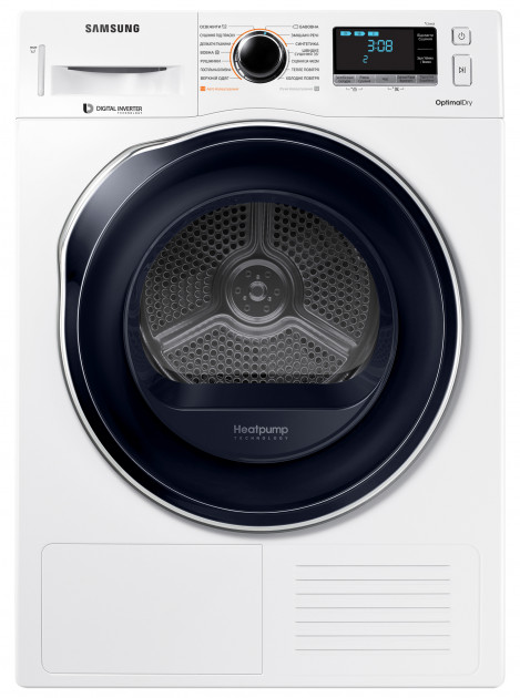 Сушильная машина Samsung DV90M6200CW / 9 кг / A+++ / Белый photo 1