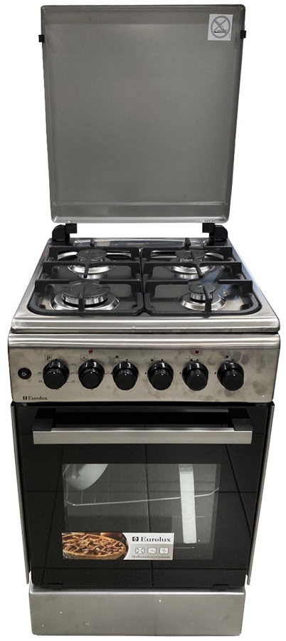 Plita de gaz Eurolux KLE5640IFCX / 4 arzatoare / 50 cm / Inox photo 1 Plita de gaz Eurolux KLE5640IFCX / 4 arzatoare / 50 cm / Inox photo 1