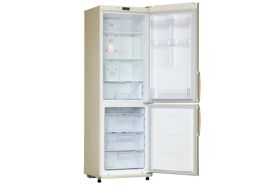 Frigider cu doua usi LG GAB409UEDA / 304 l / 190 cm / A / Bej photo 2