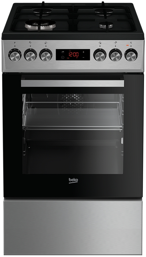 Газовая плита Beko FSM51331DXDT / 4 конфорок / 50 см / Нержавеющая сталь photo 1