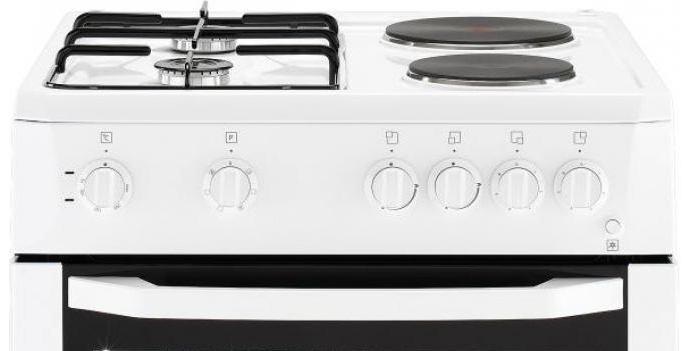Plită combinată Beko CSE64010DW / 4 arzatoare / Emailat photo 2