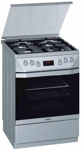 Газовая плита Gorenje K67443DX / 4 конфорок / 60 см / Серебристый photo 1