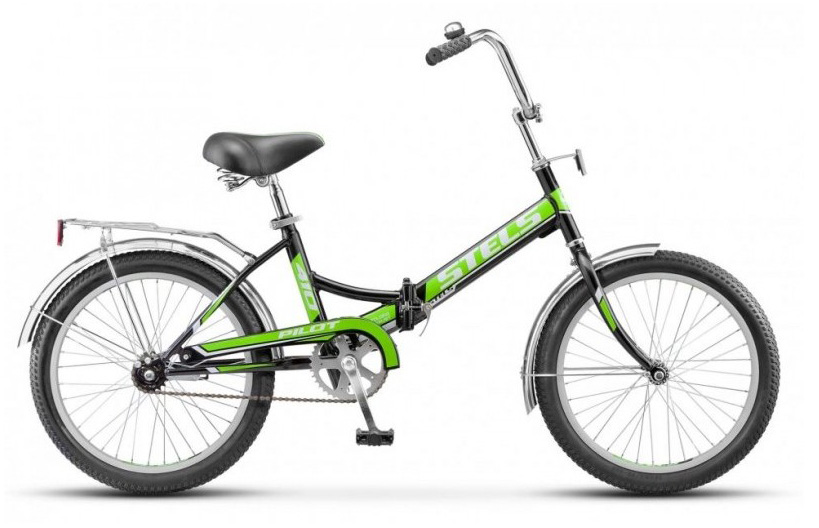 Biciclete pliabile STELS Pilot 410 / Negru-verde / 1x1 photo 1 Biciclete pliabile STELS Pilot 410 / Negru-verde / 1x1 photo 1