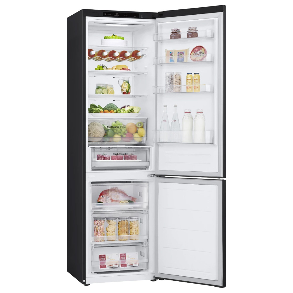 Frigider cu doua usi LG GBV3200DEP / 387 l / 203 cm / D / Negru photo 2