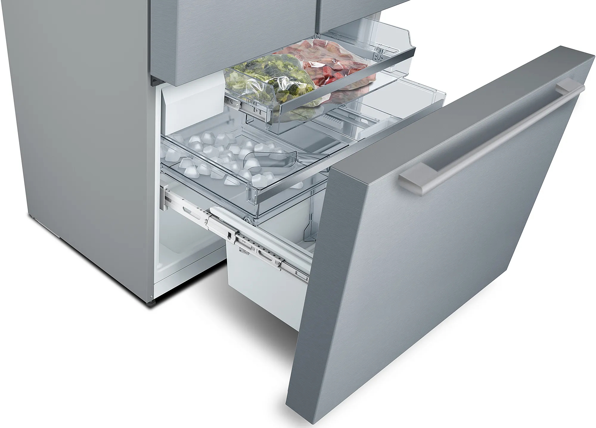 Frigider cu doua usi Bosch KFF96PIEP / 573 l / 183 cm / G / Gri photo 3