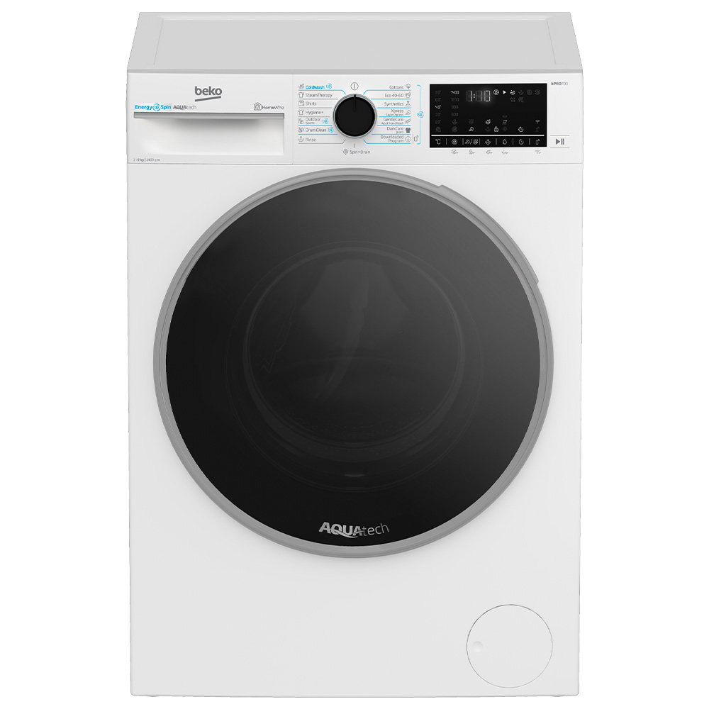 Стиральная машина Beko B7WFU69418WB2ES 9 кг / 1400 об/мин / A / Белый photo 1 Стиральная машина Beko B7WFU69418WB2ES 9 кг / 1400 об/мин / A / Белый photo 1