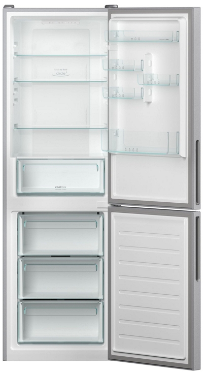 Frigider cu doua usi Candy CCE4T618ES / 341 l / 185 cm / E / Gri photo 5