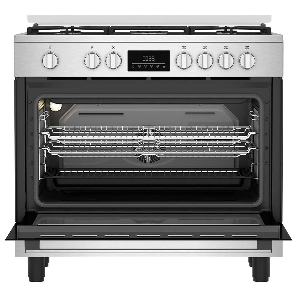 Газовая плита Beko BGM11226EX / 5 конфорок / 60 см / Нержавеющая сталь photo 2