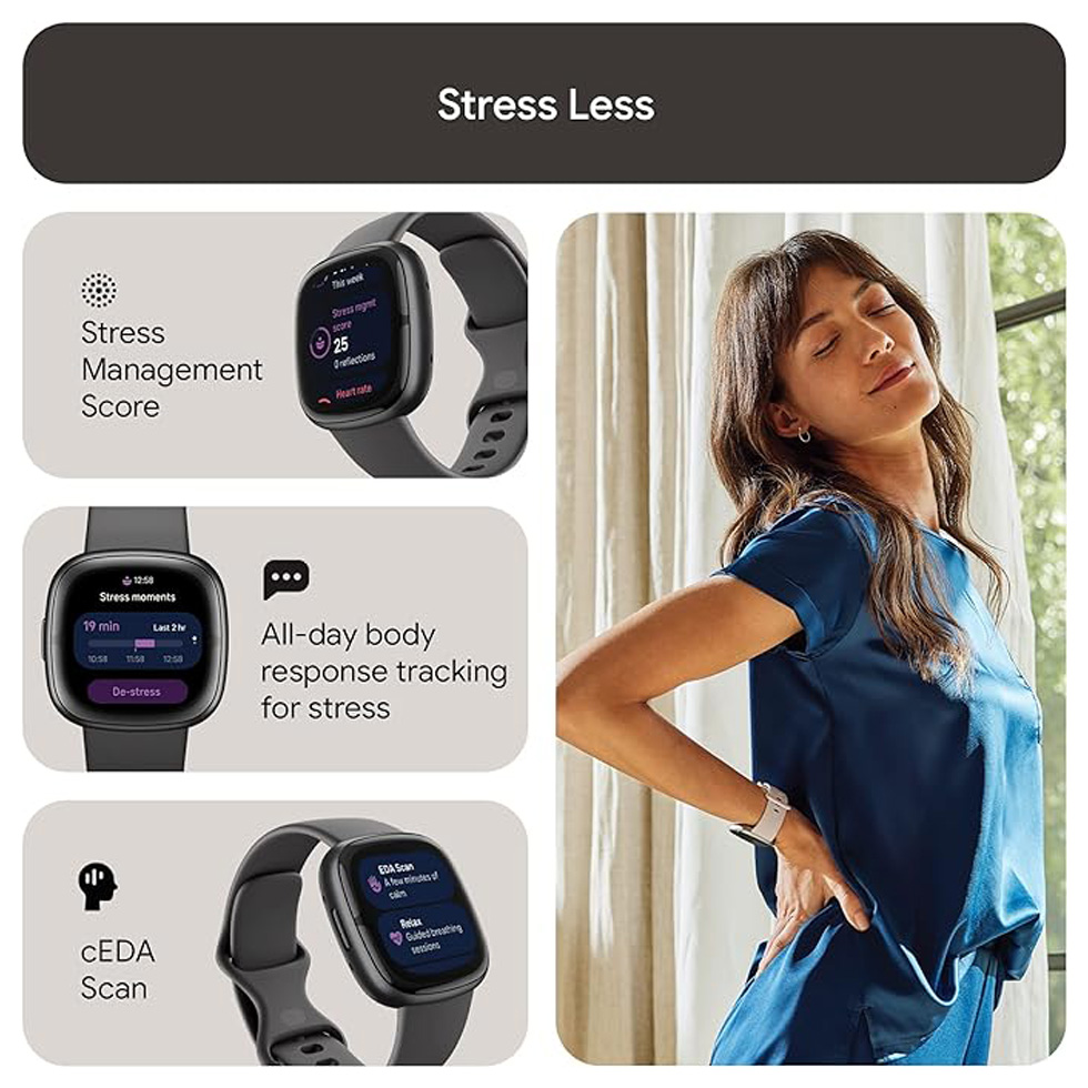 Фитнес-браслет Fitbit Sense 2 Черный / 1.69 дюйм  photo 7