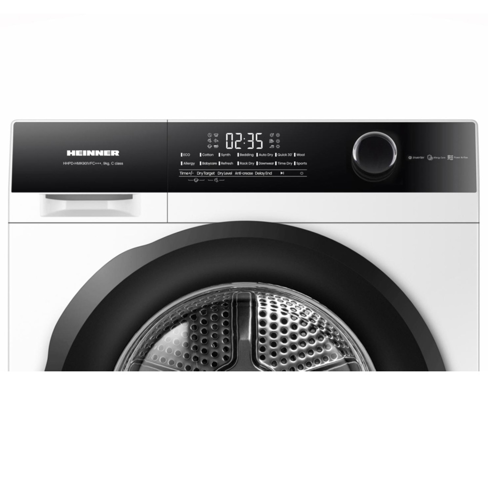 Сушильная машина Heinner HHPD-HMK90IVFC++ / 9 кг / C / Белый photo 5