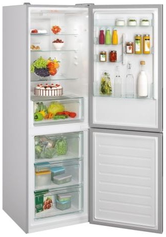 Frigider cu doua usi Candy CCE3T618FS / 342 l / 185 cm / F / Gri photo 10
