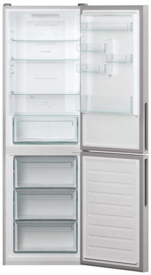 Frigider cu doua usi Candy CCE3T618FS / 342 l / 185 cm / F / Gri photo 4