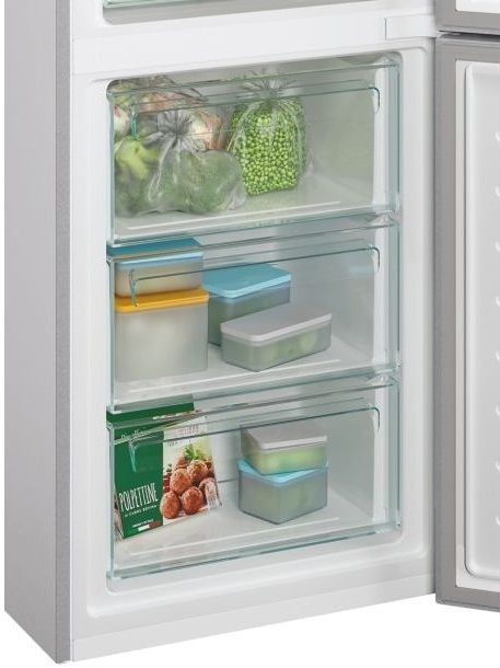 Frigider cu doua usi Candy CCE3T618FS / 342 l / 185 cm / F / Gri photo 8