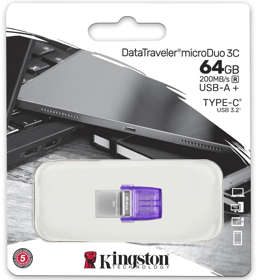 USB Flash Kingston DataTraveler microDuo 3C cu USB-C si USB-A photo 3
