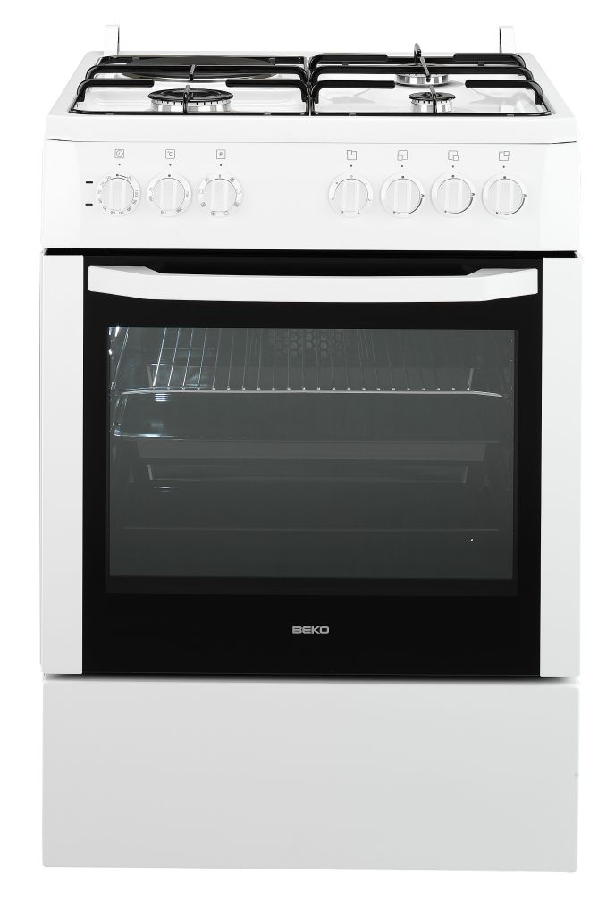 Plită combinată Beko CSE63120GW / 4 arzatoare / Emailat photo 1