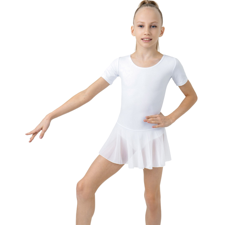 Costum pentru gimnastica cu fusta maneca scurta Grace Dance Gymnastic leotard photo 