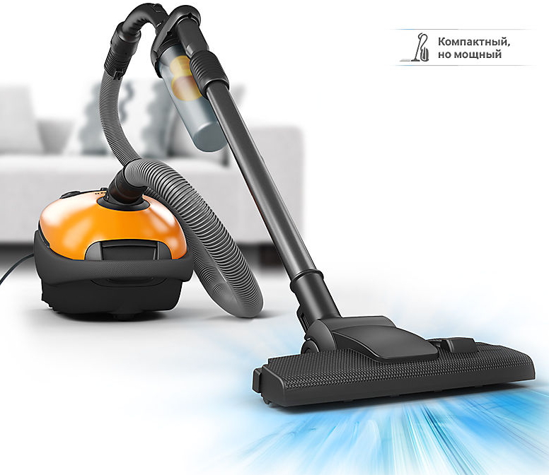 Пылесос с мешком Samsung VC20F30WDHL / 2000Вт / Оранжевый photo 6