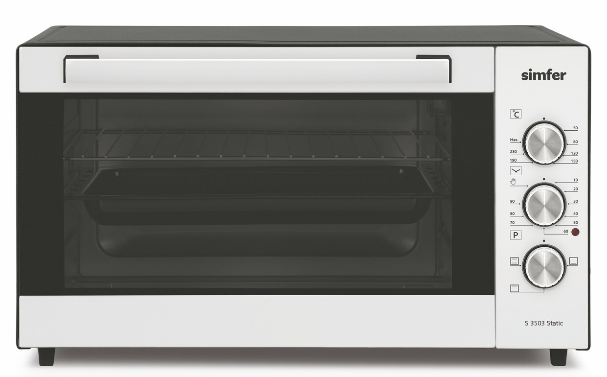 Cuptor electric Simfer S3503 Static, 35 l, 1200 W, Alb photo 