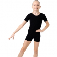 Costum pentru gimnastica cu sorti maneca scurta Grace Dance Gymnastic leotard short sleeve with shorts thumbnav 2