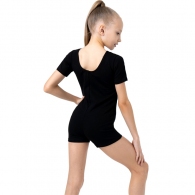 Costum pentru gimnastica cu sorti maneca scurta Grace Dance Gymnastic leotard short sleeve with shorts thumbnav 3