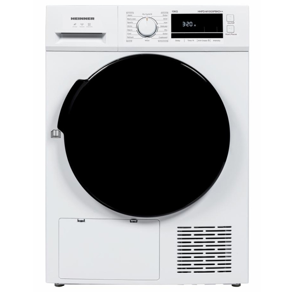 Masina de uscat rufe Heinner HHPD-M10G5PBKD++ / 10 kg / D / Alb photo 1 Masina de uscat rufe Heinner HHPD-M10G5PBKD++ / 10 kg / D / Alb photo 1